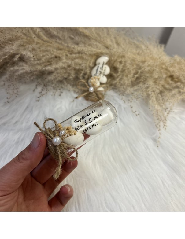 Dragée en fiole en verre