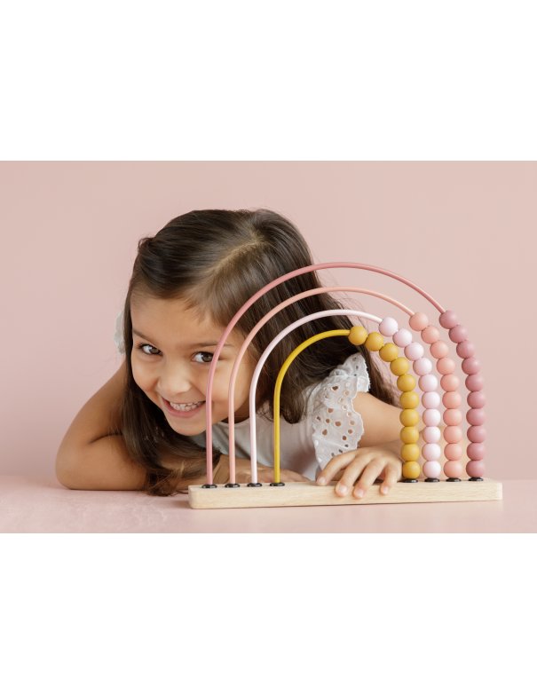 Boulier Arc-en-Ciel pink LITTLE DUTCH