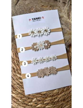 Bandeau flower en nylon