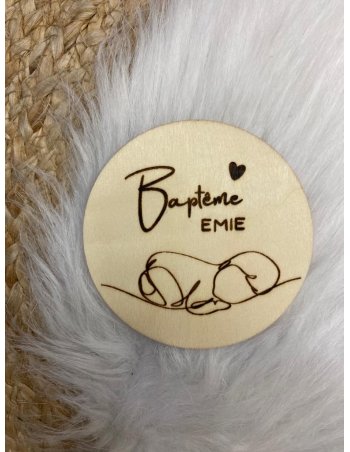 Carte baptême personnalisée