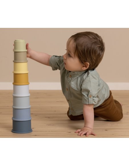 Gobelets à empiler bleu LITTLE DUTCH