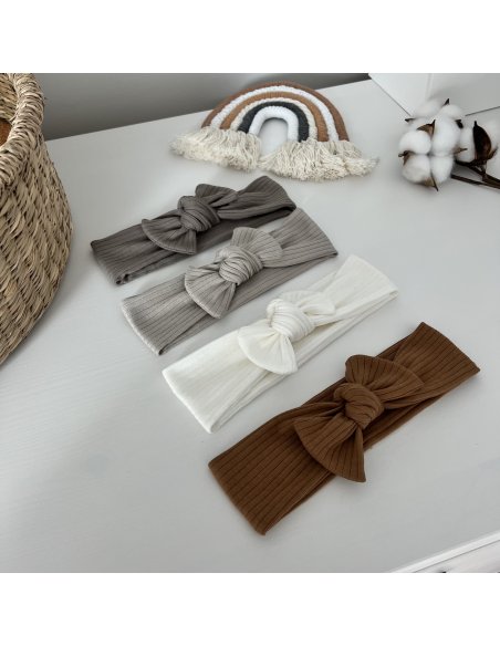 Bandeau à nouer côtelé coton