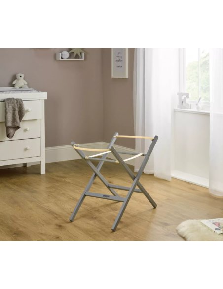 Support de panier de Moïse pliant en bois GRIS