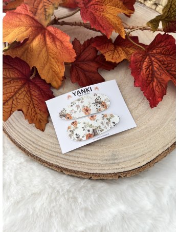 Barrette à cheveux petite fleurs d'automne