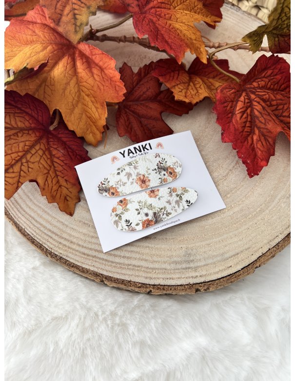 Barrette à cheveux petite fleurs d'automne