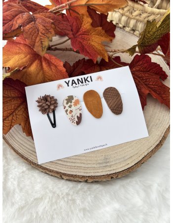 Barrette à cheveux feuille d’automne