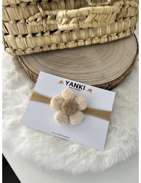 Bandeau nylon fleur doudou nude Bandeau nylon fleur doudou nude