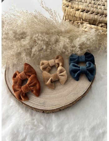 Lot de 2 pinces à cheveux velours doux