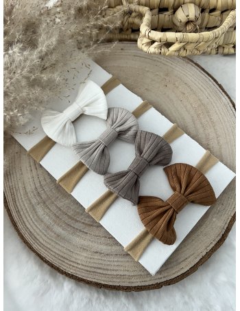 Bandeau nylon noeud côtelé coton 2