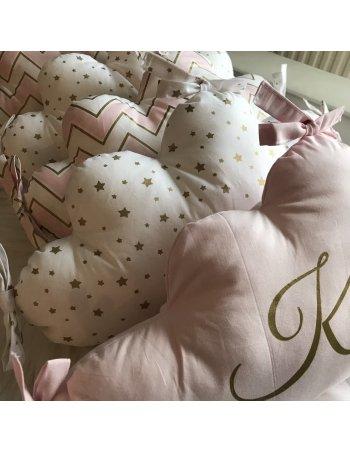 Tour de lit nuage rose gold 2