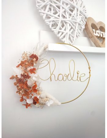 Couronne prénom doré sans fleurs