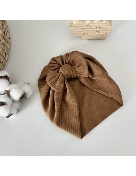 Turban gros noeud en jersey côtelé Turban gros noeud en jersey côtelé