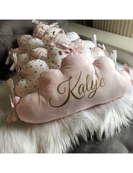 Tour de lit nuage rose gold