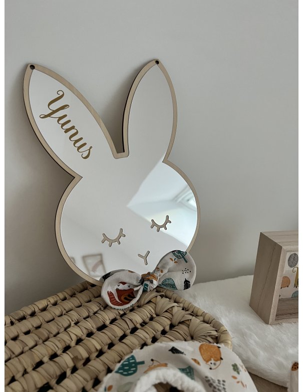 Miroir lapin personnalisé