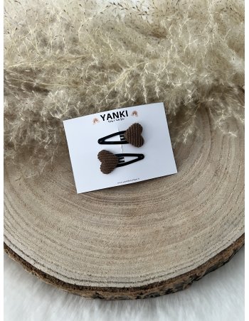 Barrettes à cheveux mini coeur 2