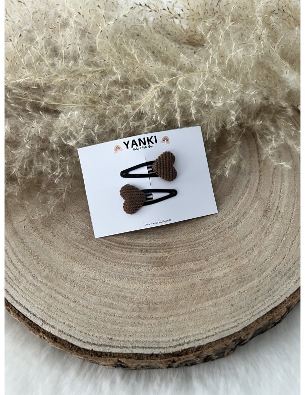 Barrettes à cheveux mini coeur