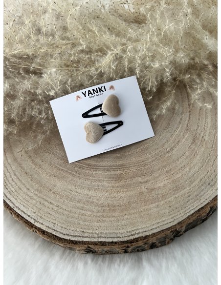 Barrettes à cheveux mini coeur