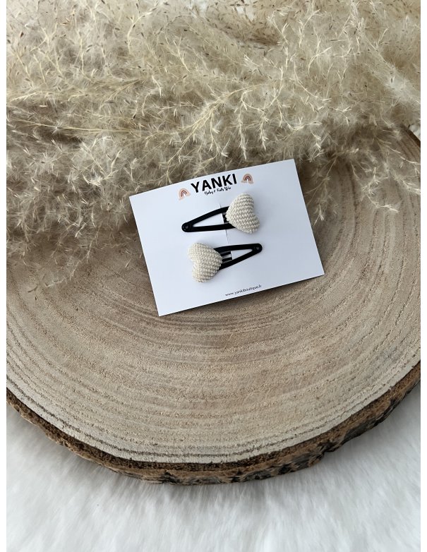 Barrettes à cheveux mini coeur