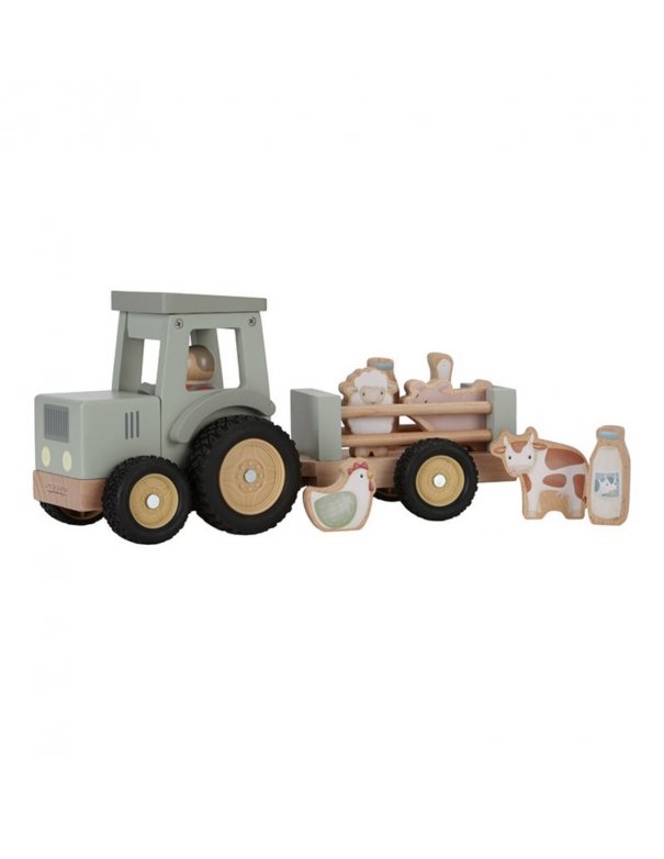 Tracteur avec remorque en bois Little Farm