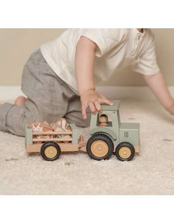 Tracteur avec remorque en bois Little Farm 2