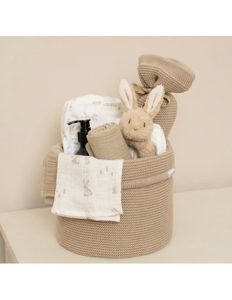Set de 2 langes en gaze de coton Baby Bunny beige
