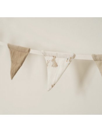 Guirlande fanion gaze de coton Baby Bunny 2