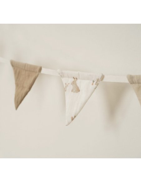Guirlande fanion gaze de coton Baby Bunny