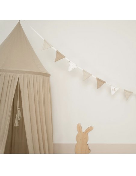 Guirlande fanion gaze de coton Baby Bunny