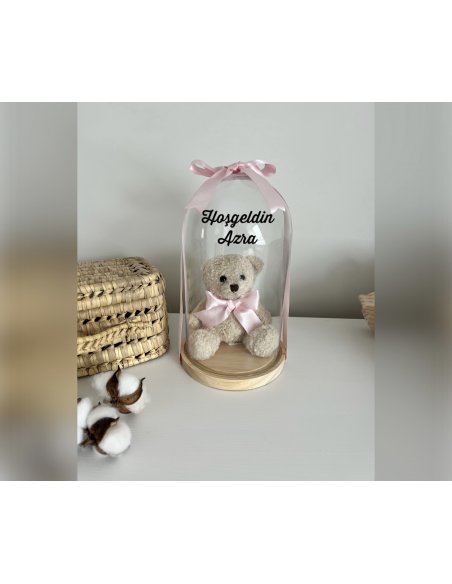 Cloche en verre personnalisée ours Cloche en verre personnalisée ours