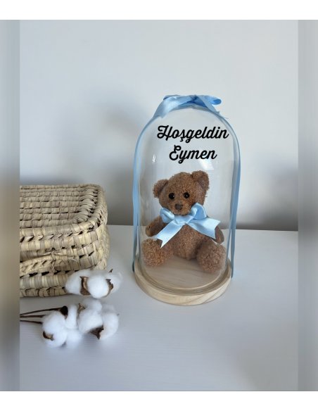 Cloche en verre personnalisée ours Cloche en verre personnalisée ours