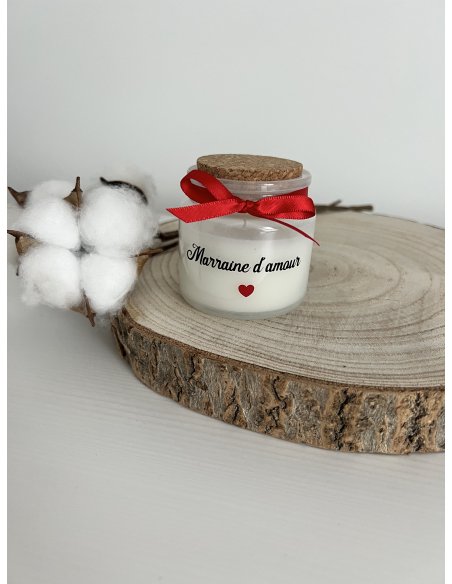 Bougie bouchon de liège personnalisée