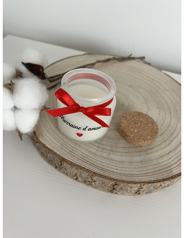 Bougie bouchon de liège personnalisée