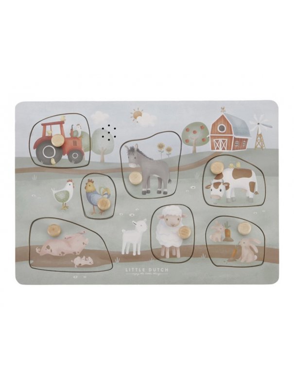 Puzzle sonore en bois Little Farm