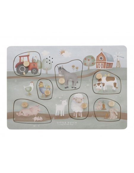 Puzzle sonore en bois Little Farm Puzzle sonore en bois Little Farm