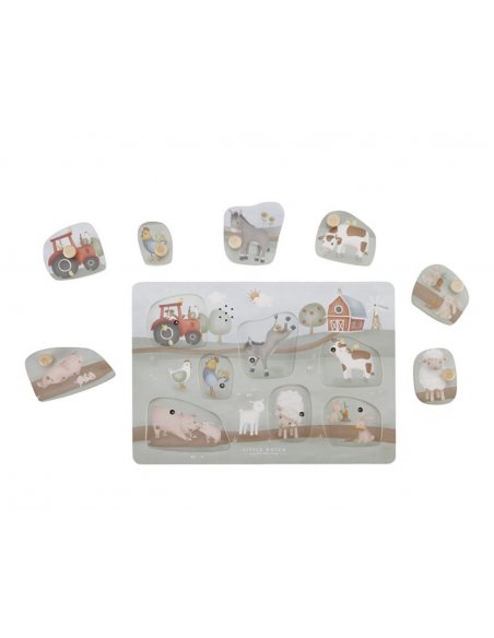 Puzzle sonore en bois Little Farm Puzzle sonore en bois Little Farm