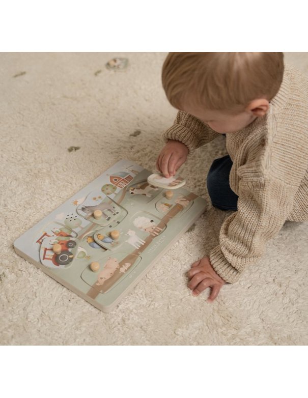 Puzzle sonore en bois Little Farm Puzzle sonore en bois Little Farm