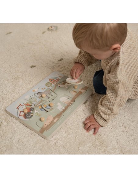 Puzzle sonore en bois Little Farm Puzzle sonore en bois Little Farm