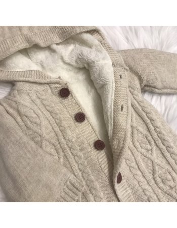 Combinaison tricot beige clair 2