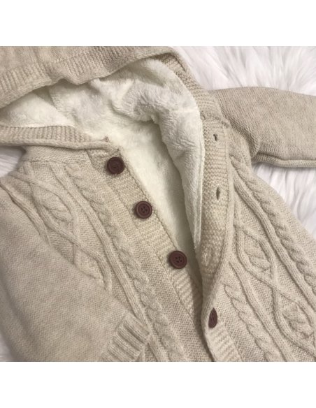 Combinaison tricot beige clair