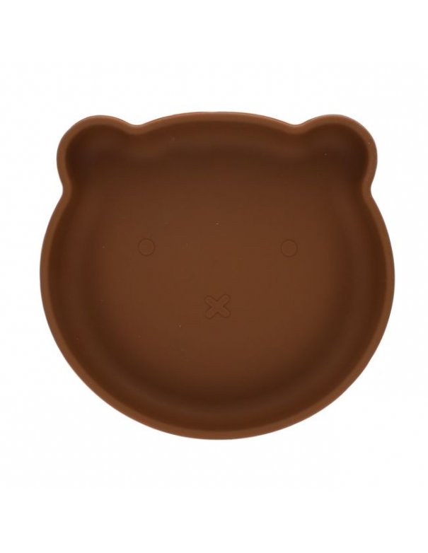 Assiette ours silicone camel