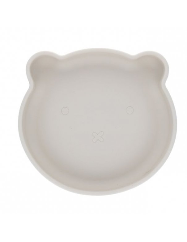 Assiette ours silicone beige