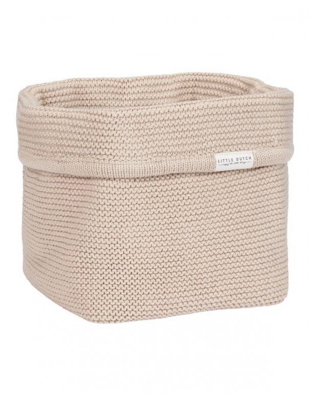 Panier de commode tricoté petit - Pure Beige