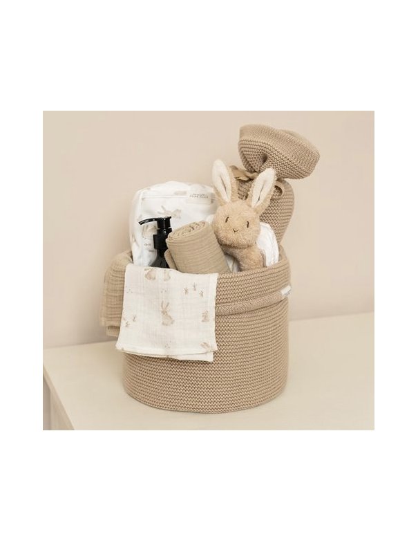 Panier de commode tricoté petit - Pure Beige