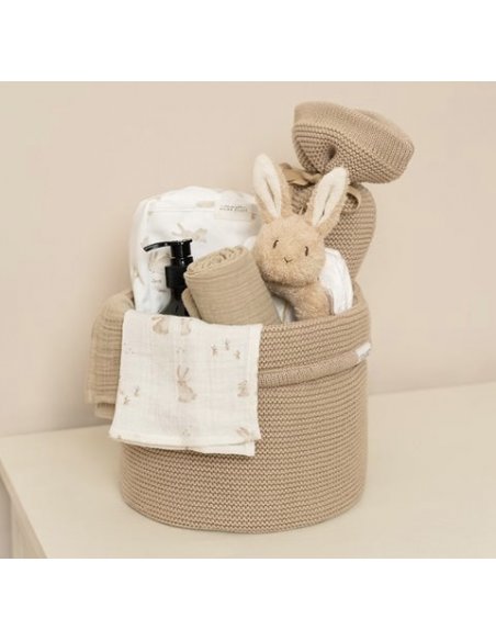 Panier de commode tricoté petit - Pure Beige