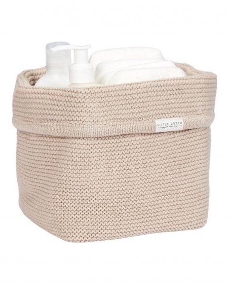 Panier de commode tricoté petit - Pure Beige