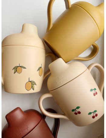 Lot de 2 tasses à bec en silicone Citron 2