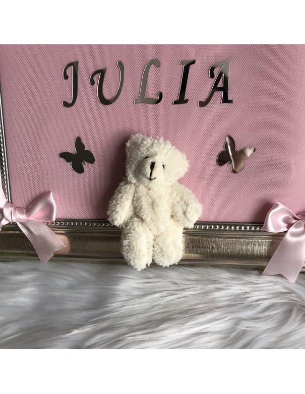 Cadre mural personnalise fond rose