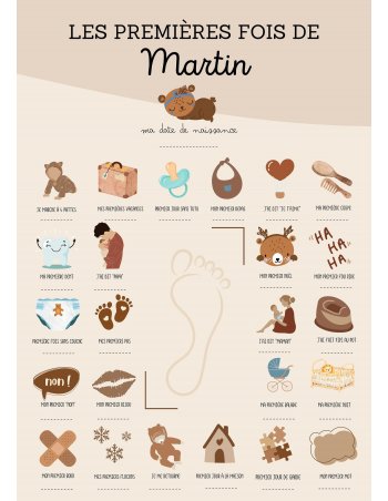 Mes premières fois à remplir - Affiche pour enfant