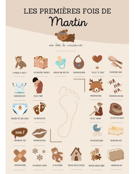 Mes premières fois à remplir - Affiche pour enfant Mes premières fois à remplir - Affiche pour enfant