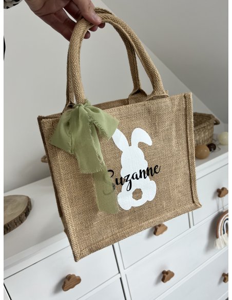 Sac en jute lapinou personnalisé Sac en jute lapinou personnalisé